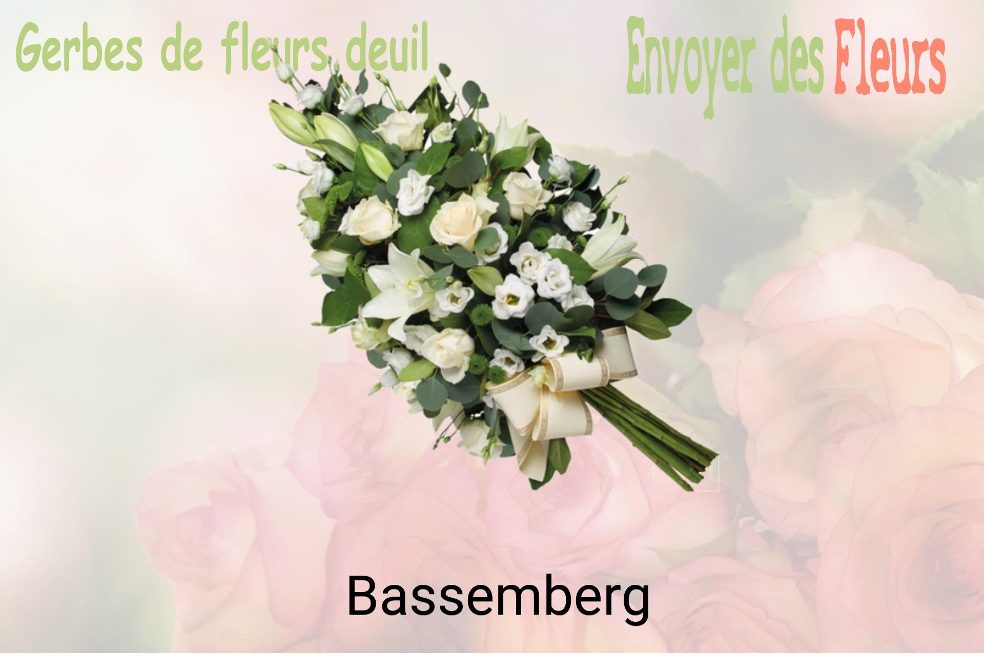 Gerbe de fleurs de deuil livrée à Bassemberg